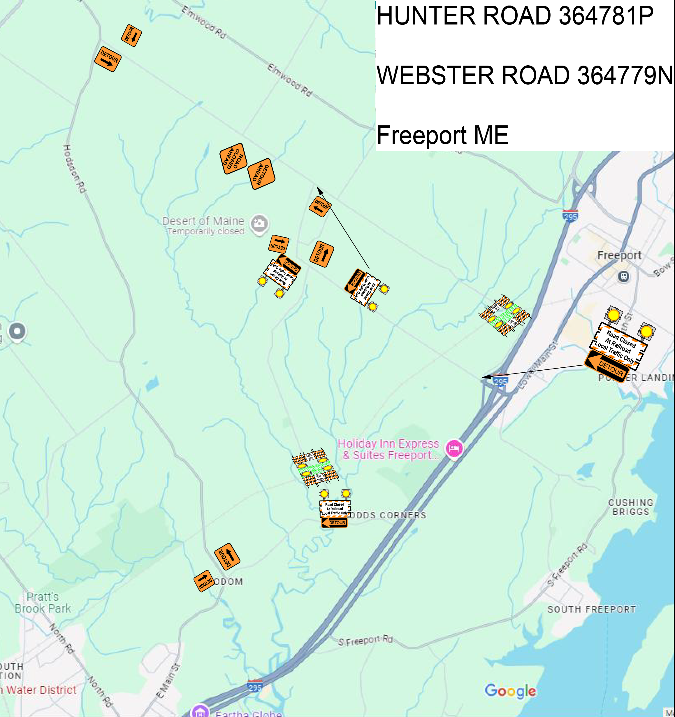 CSX HUNTER ROAD 364781P and Webester Rd 364779N