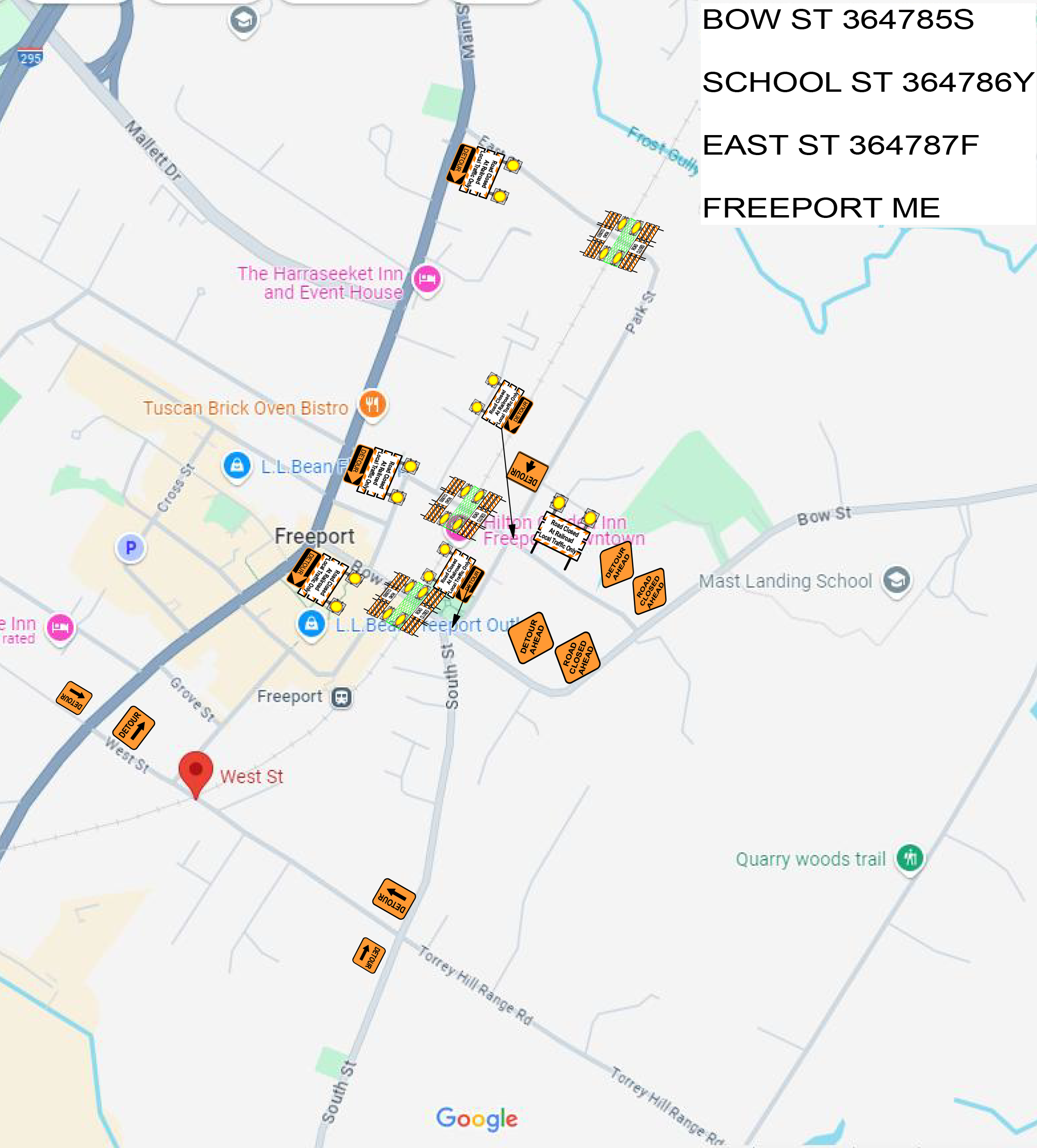 CSX BOW ST 364785S School St 364786Y East st 364787F